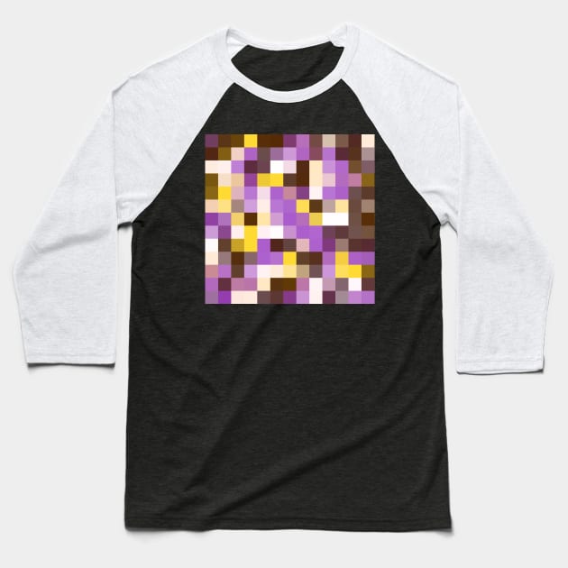 Pixels | Non-Binary Baseball T-Shirt by PrinceSnoozy